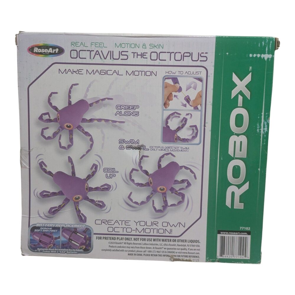 RoseArt Robo-X Octavius the Octopus Motion Toy Interactive Octopus New - Picture 4 of 5